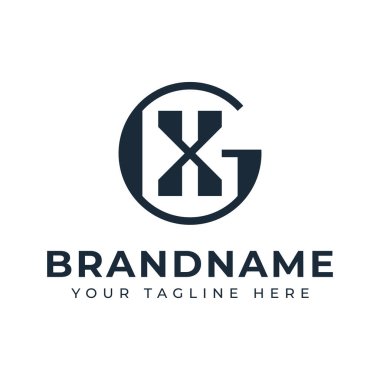 Harfler GX Monogram Logosu, XG veya GX baş harfleri olan her marka için uygundur