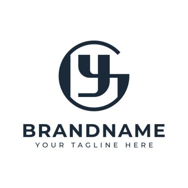 Harfler GY Monogram Logosu, YG veya GY baş harfleri olan her marka için uygundur
