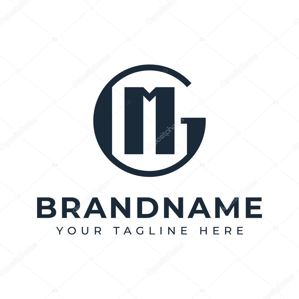 Letters GM Monogram Logo, suitable for any brand with MG or GM initials
