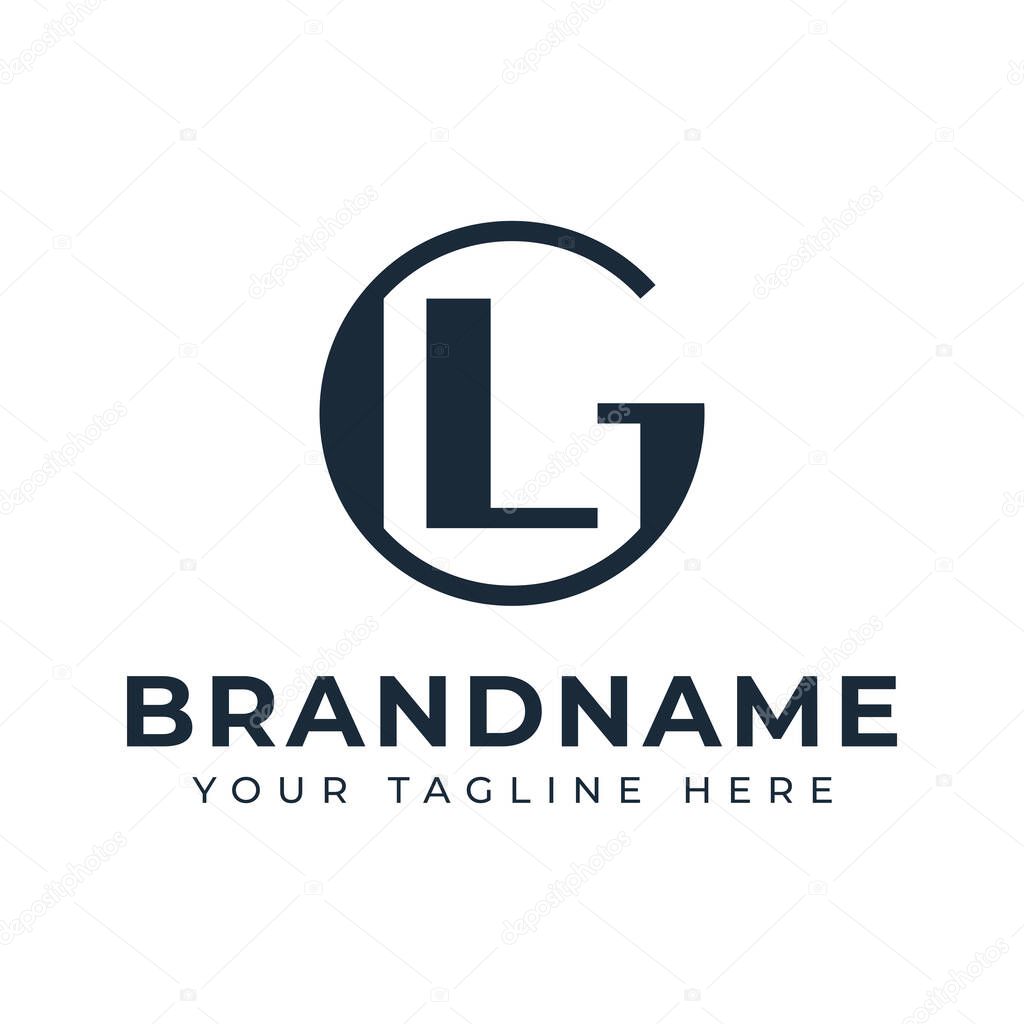 Letters GL Monogram Logo, suitable for any brand with LG or GL initials