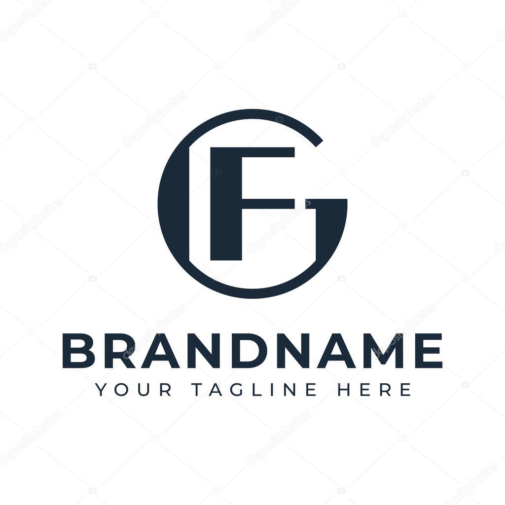 Letters GF Monogram Logo, suitable for any brand with FG or GF initials