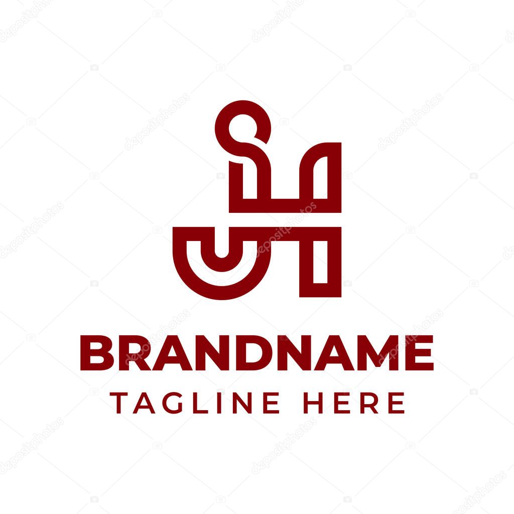 Letters HJ or JH Monogram Logo, suitable for any brand with JH or HJ initials