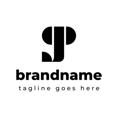 GP Monogram Logosu Harfleri, GP veya PG baş harfleri olan her iş için uygundur
