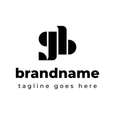 GB Monogram Logosu Harfleri, BG veya GB baş harfleri olan her iş için uygundur