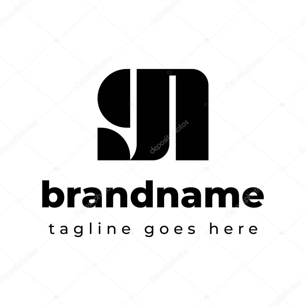 Letters GN Monogram Logo, suitable for any business with GN or NG initials