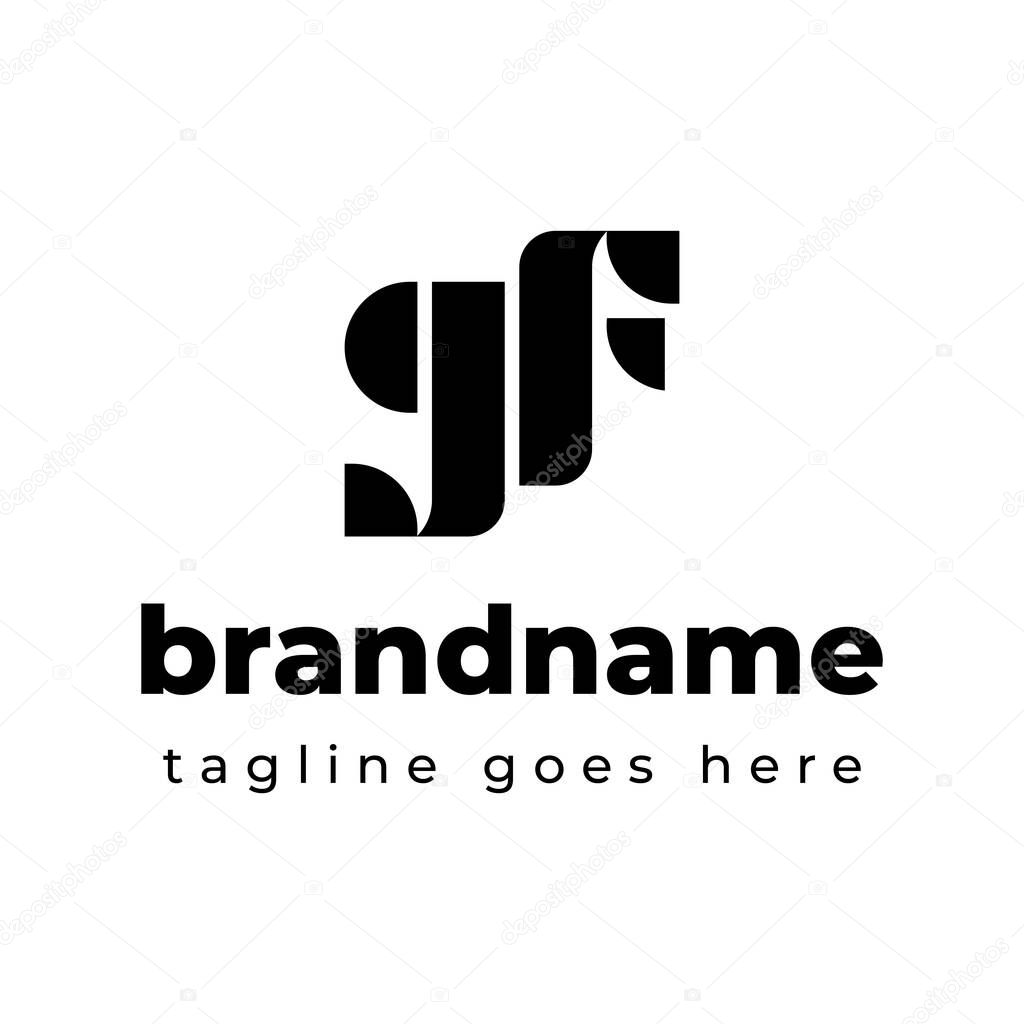 Letters GF Monogram Logo, suitable for any business with GF or FG initials