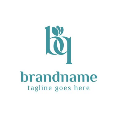 Harfler BQ Güzellik Logosu, karmaşıklığı, tarzı ve zamansız güzelliği simgeliyor.