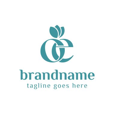 Harfler OE Güzellik Logosu, karmaşıklığı, tarzı ve zamansız güzelliği simgeliyor.