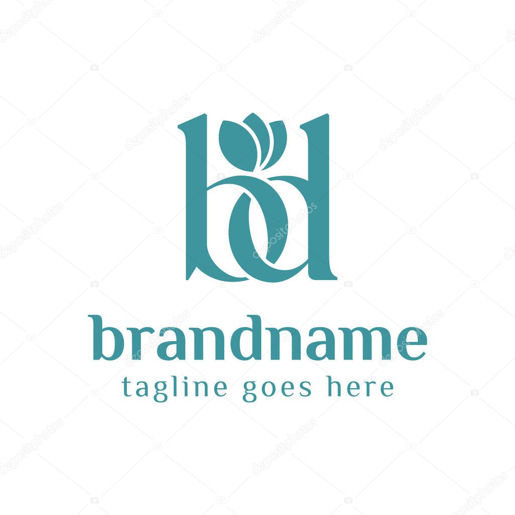 Letters BD Beauty Lowercase Logo, symbolizing sophistication, style, and timeless beauty
