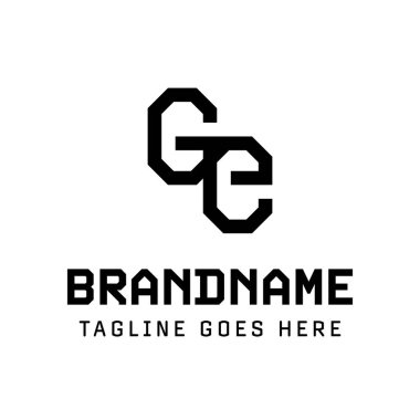 GE Monogram Logosu Harfleri, EG veya GE baş harfleri olan her marka için uygundur