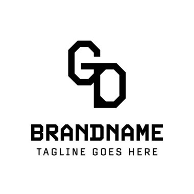 GD Monogram Logosu Harfleri, DG veya GD baş harfleri olan her marka için uygundur