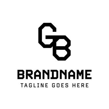 GB Monogram Logosu harfleri, BG veya GB baş harfleri olan her marka için uygundur.