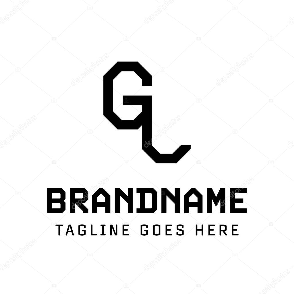 Letters GL Monogram Logo, suitable for any brand with LG or GL initials