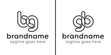 BG ve GB Monogram Hattı Logosu, GB ya da BG harfleriyle başlayan her iş için uygun.