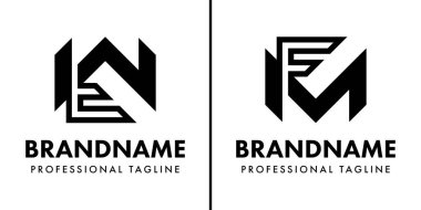 WT veya MF Monogram Logo Set harfleri, WTW MF FM baş harfleri ile herhangi bir iş için uygundur