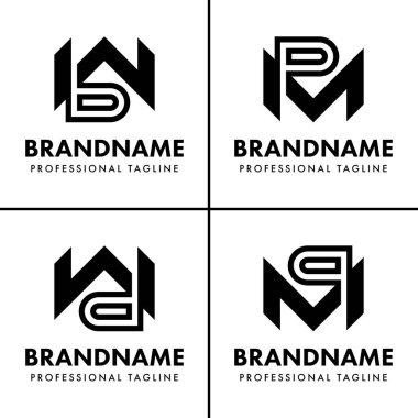 MB milletvekili WD WQ Monogram Logo Set, MB BM milletvekili PM WD DW QW baş harfleri
