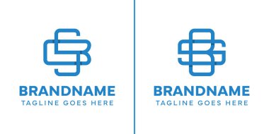 Harfler SB ve BS Plus Tıbbi Logo, sağlık, bakım ve dengeyi simgeliyor