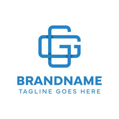 Harfler GG Plus Tıbbi Logo, sağlık, bakım ve dengeyi simgeliyor