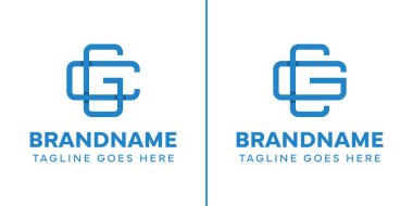 Harfler GC ve CG Plus Tıbbi Logo, sağlık, bakım ve dengeyi simgeliyor