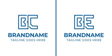 BC BE Monogram Logo Seti, her iş için uygun