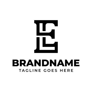 LE Monogram Logosu Harfleri, LE veya EL baş harfleri olan her marka için uygundur