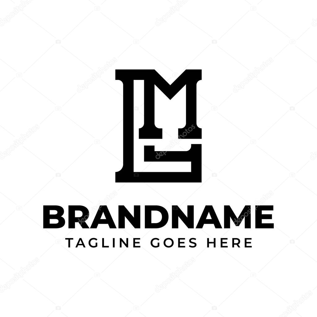 Letters LM Monogram Logo, suitable for any brand with LM or ML initials