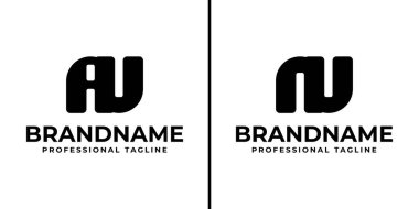 AU NU Monogram Logo Seti AU UA NU harfleriyle damgalanmıştır.