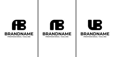 AB NB UB UB Monogram Logo Set, AB BA NB UB BU baş harfleri