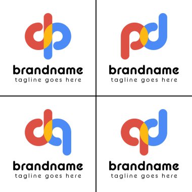 DP DQ QD harfleri eğlenceli, enerjik ve neşeli bir logoyu temsil ediyor