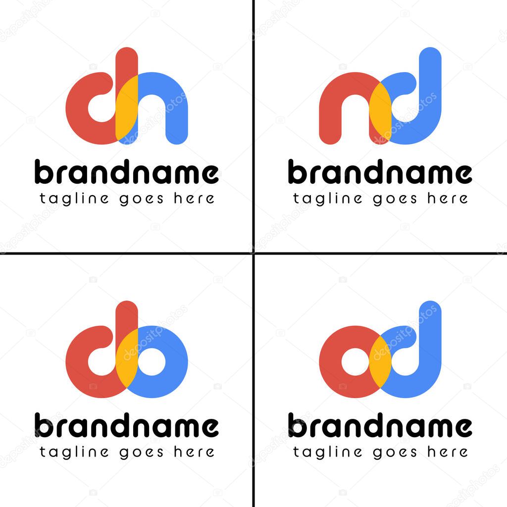 Letters dn nd do od Playful Logo, represent a fun, energetic, and joy