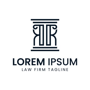 RR Pillar Logosu harfleri, avukatla ilgili işler için, baş harfleri R veya R ile başlayan.