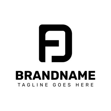 FPD ya da FD Monogram Logosu, FPD FDP PDF DFP DFP baş harfleri ile her iş için uygundur.