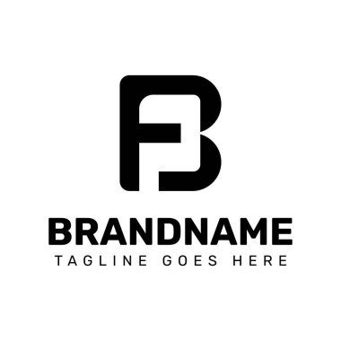 FPB veya FB Monogram Logosu, FPB FBP PFF PFF BFP FB baş harfleri ile her iş için uygundur.