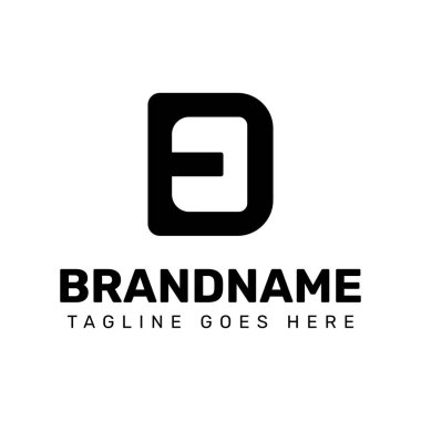 ED Monogram Logosu Harfleri, ED veya DE harfleriyle başlayan her iş için uygundur