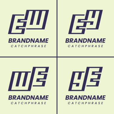 EW Biz EY YE Monogram Logo Set, her iş için uygun
