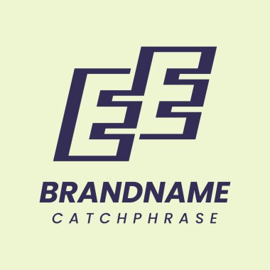 Harfler EE Monogram Logosu, her iş için uygundur