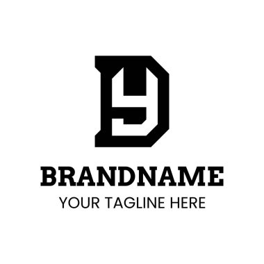 DY Monogram Logosu harfleri, YD veya DY harfleri olan her marka için uygundur.
