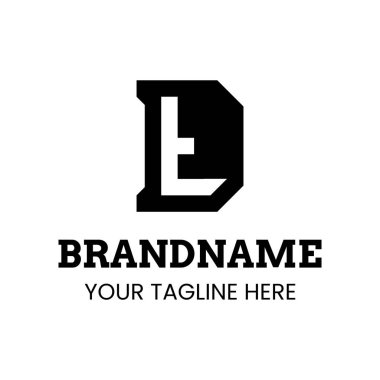 Harfler DT Monogram Logosu, herhangi bir marka için uygun TD veya DT baş harfleri