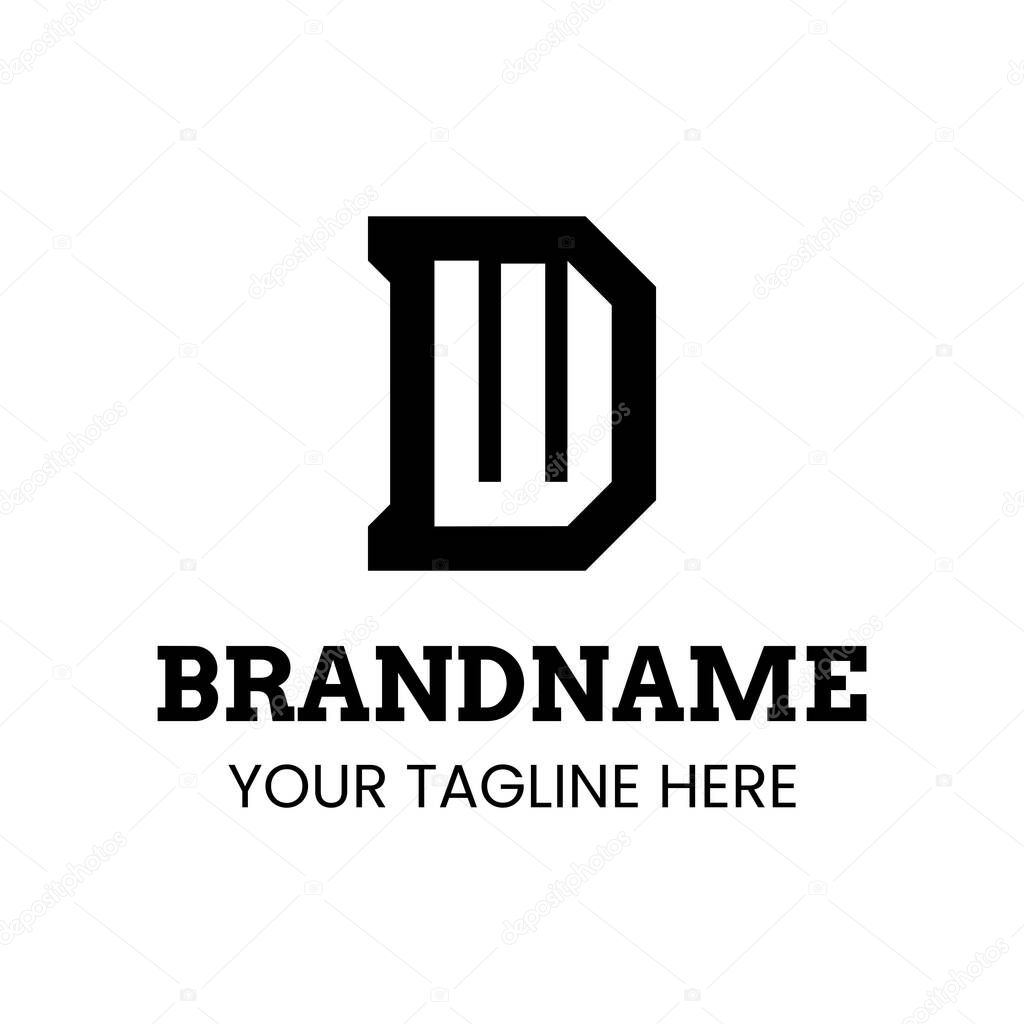 Letters DW Monogram Logo, suitable for any brand with WD or DW initials