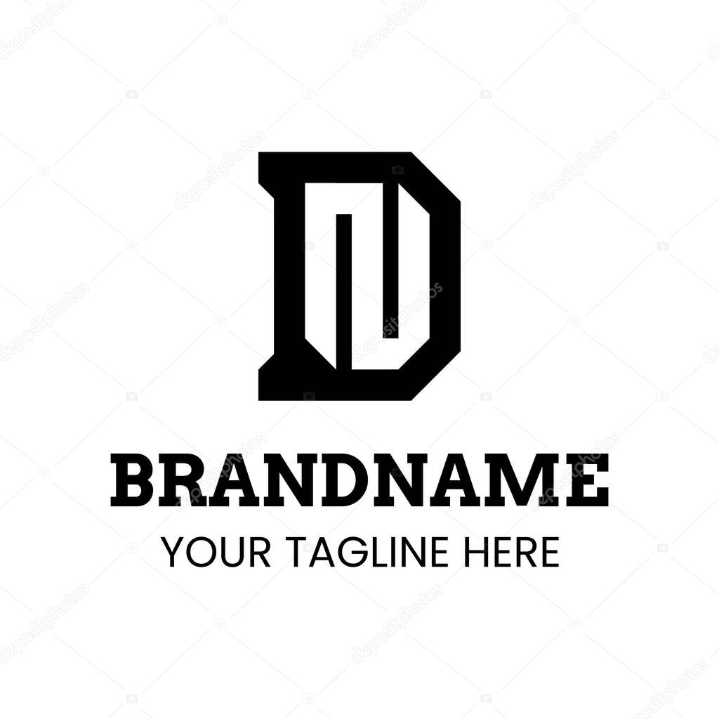 Letters DN Monogram Logo, suitable for any brand with ND or DN initials