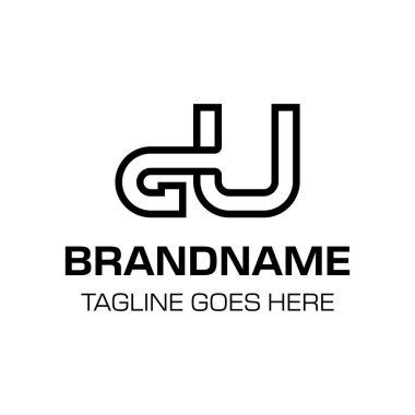 GU Monogram Logosu harfleri, GU veya UG harfleri olan her marka için uygundur.
