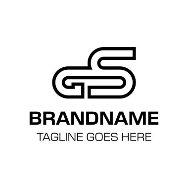 GS Monogram Logosu Harfleri, GS veya SG baş harfleri olan her marka için uygundur