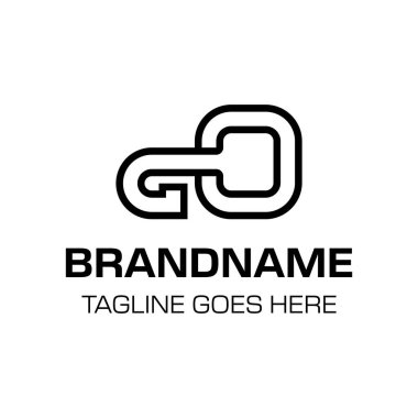GO Monogram Logosu, GO veya OG baş harfleri olan her marka için uygundur