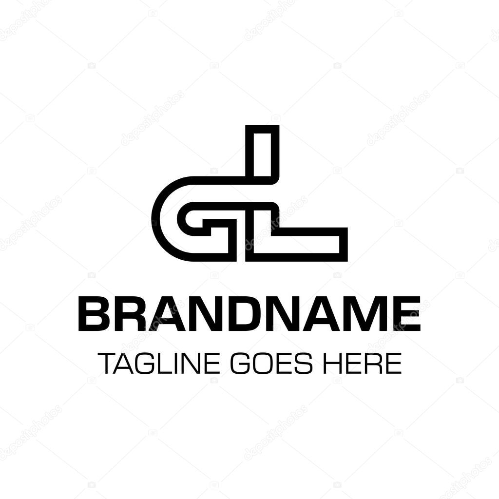 Letters GL Monogram Logo, suitable for any brand with GL or LG initials