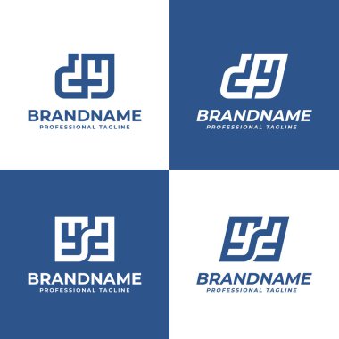 Harfler DY YD Monogram Logosu, her marka için uygundur