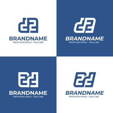 Harfler DZ ZD Monogram Logosu, herhangi bir ilk marka için uygun