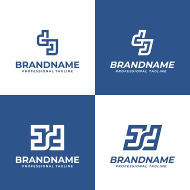 Harfler DJ JD Monogram Logosu, her marka için uygundur