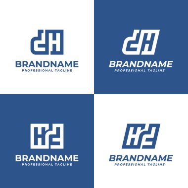 Baş harfler için uygun DH HD Monogram Logosu