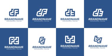 Harfler DFD DT TD Monogram Logosu, herhangi bir ilk marka için uygun