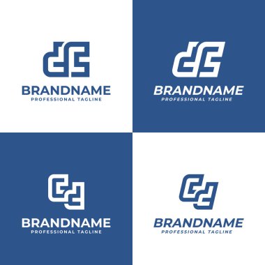 Baş harfler için uygun DC CD Monogram Logosu